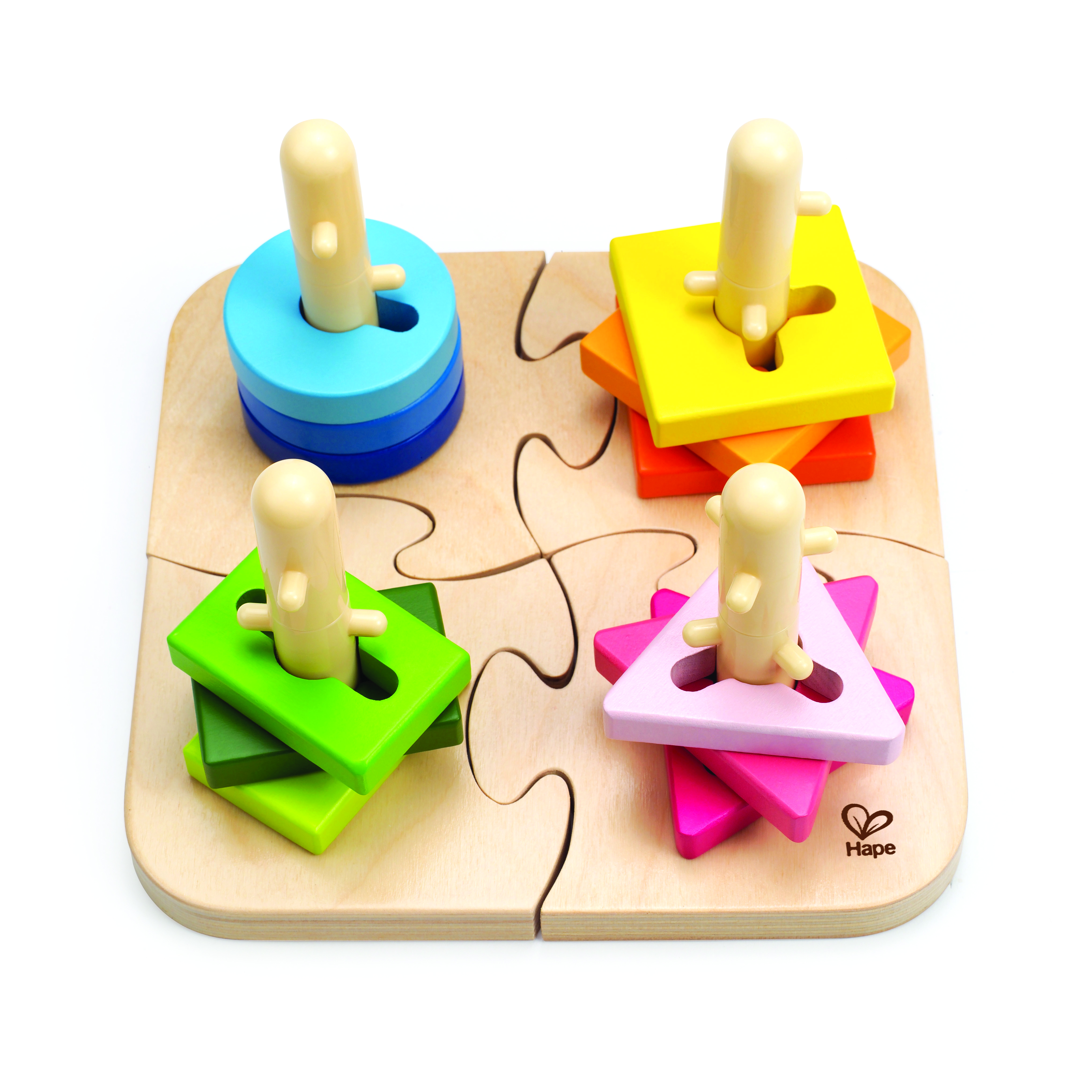 HAPE WOODEN CREATIVE PEG PUZZLE -16PCS