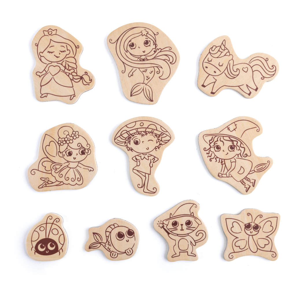 HAPE DIY MAGIC FRIENDS ART & CRAFT SET W/ WOODEN MAGNETS