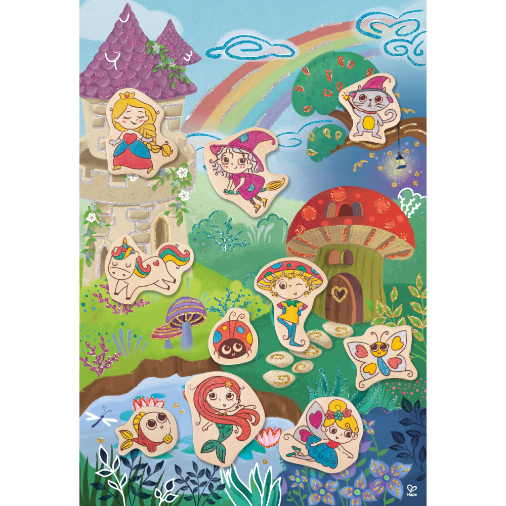 HAPE DIY MAGIC FRIENDS ART & CRAFT SET W/ WOODEN MAGNETS