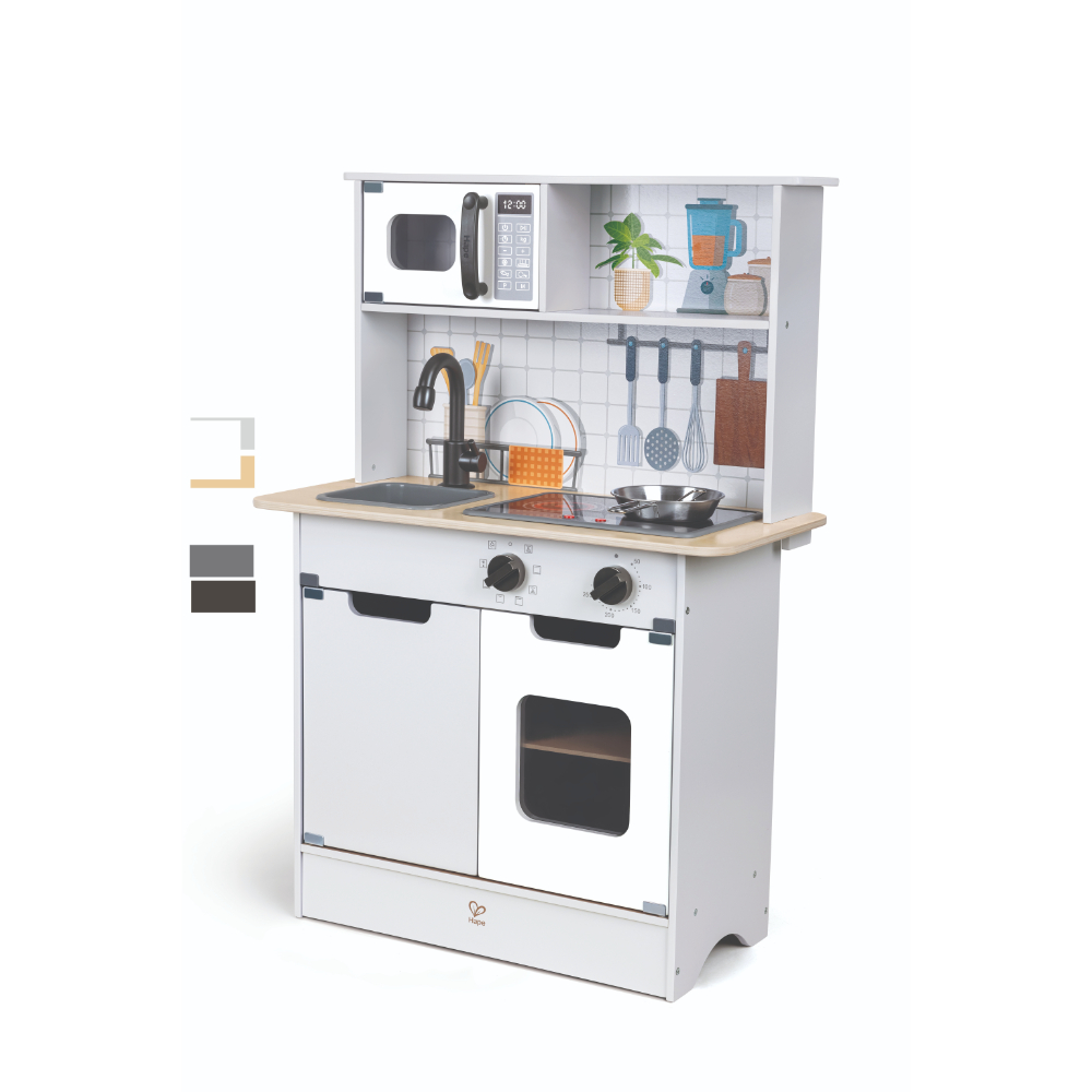 HAPE KITCHEN PLAYSET LIGHT AND SOUND WITH ACCESSORIES 5PCS