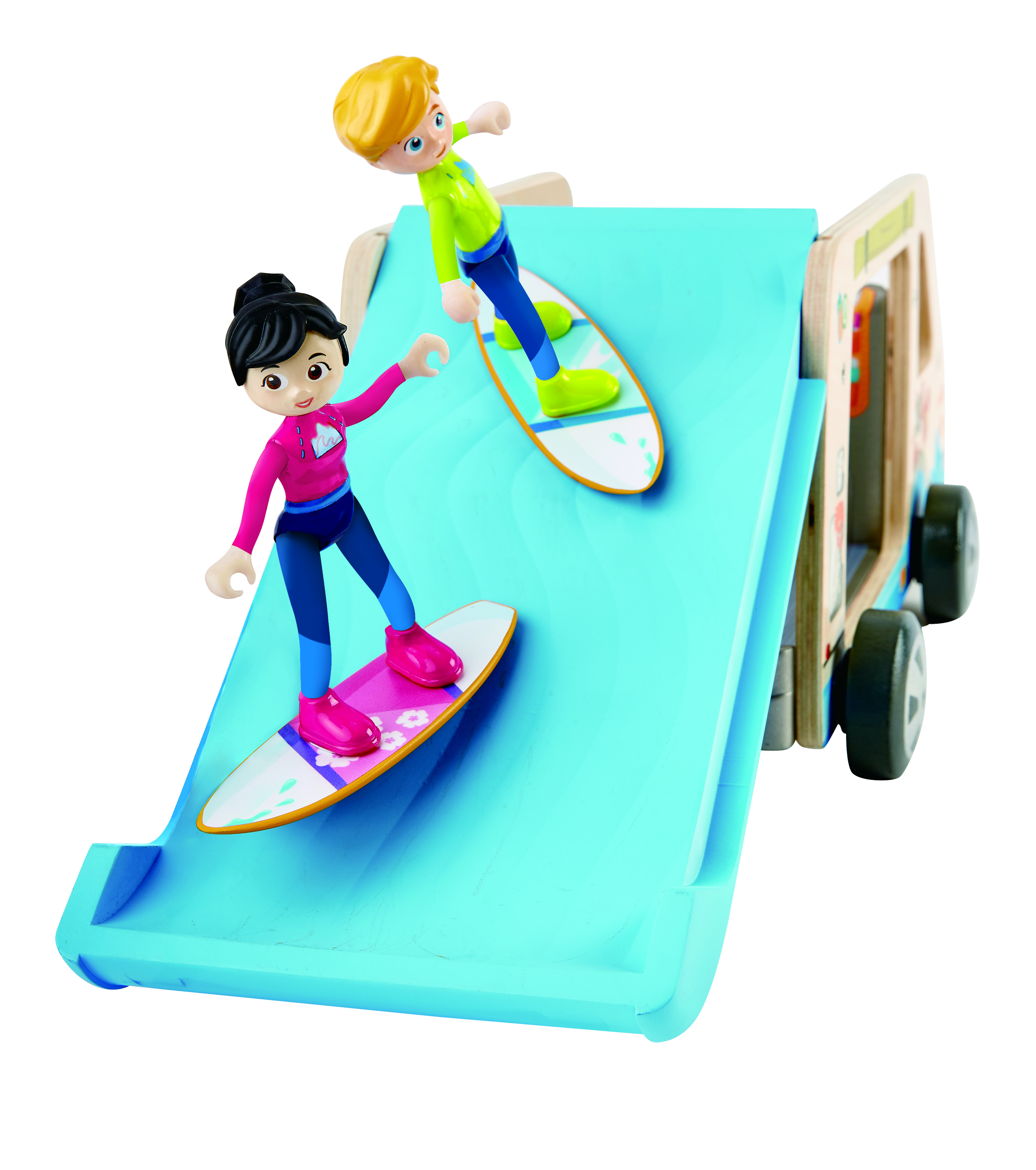 HAPE ADVENTURE WOODEN VAN PLAYSET - 23PCS