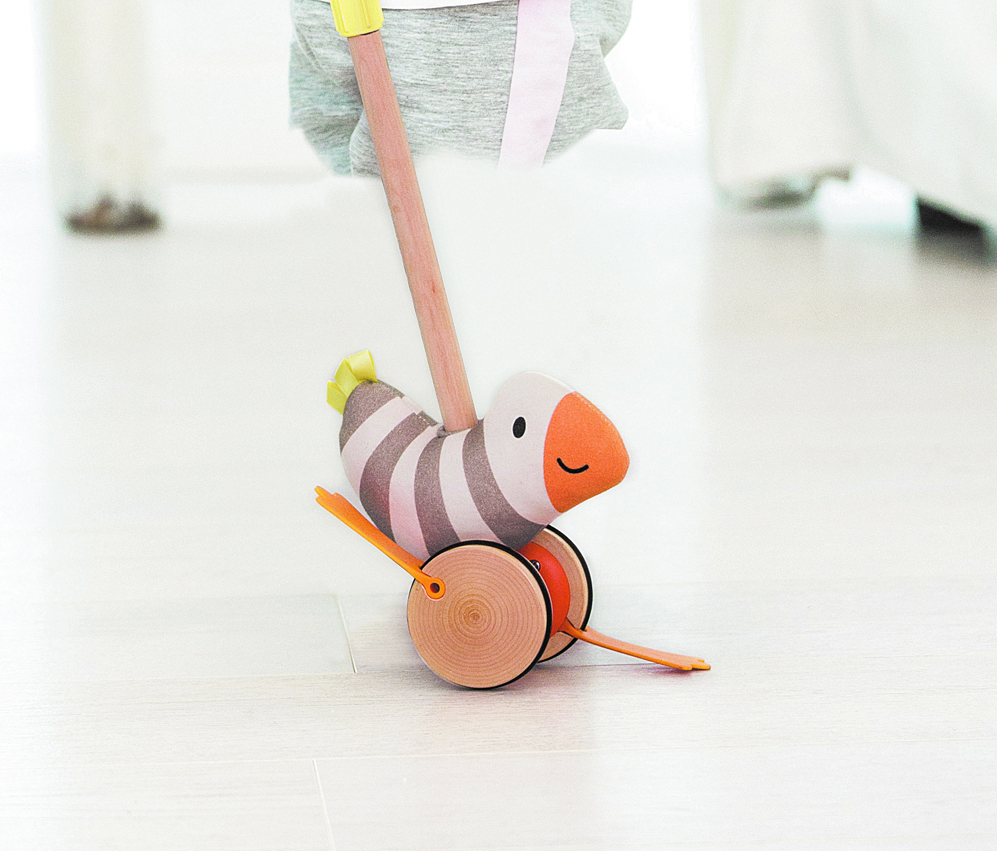 HAPE WOODEN FLAPPY BIRD PUSH & PULL TOY
