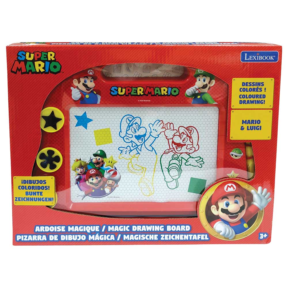 MARIO MAGNETIC MULTICOLOR DRAWING BOARD A5 W/ACCESSORIES