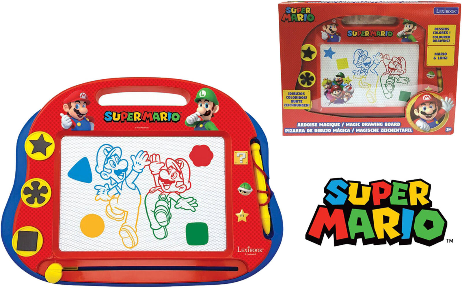 MARIO MAGNETIC MULTICOLOR DRAWING BOARD A5 W/ACCESSORIES
