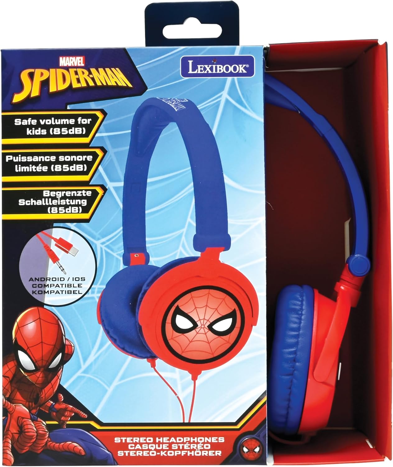 SPIDERMAN STEREO WIRED FOLDABLE HEADPHONE