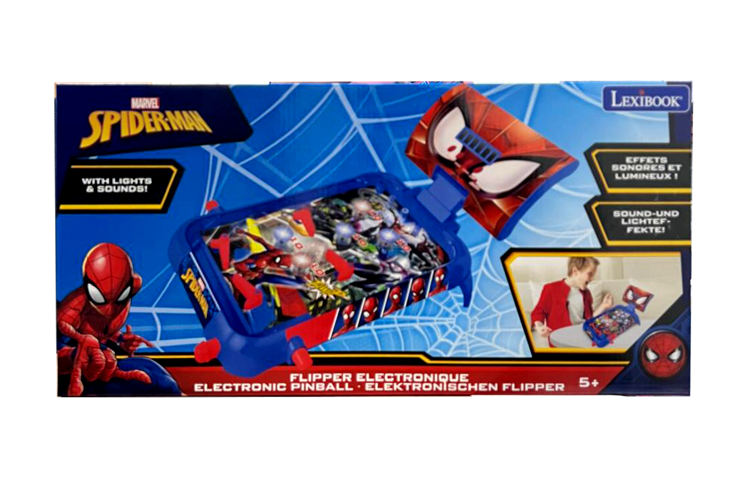 SPIDERMAN ELECTRONIC PINBALL WITH LIGHTS AND SOUND