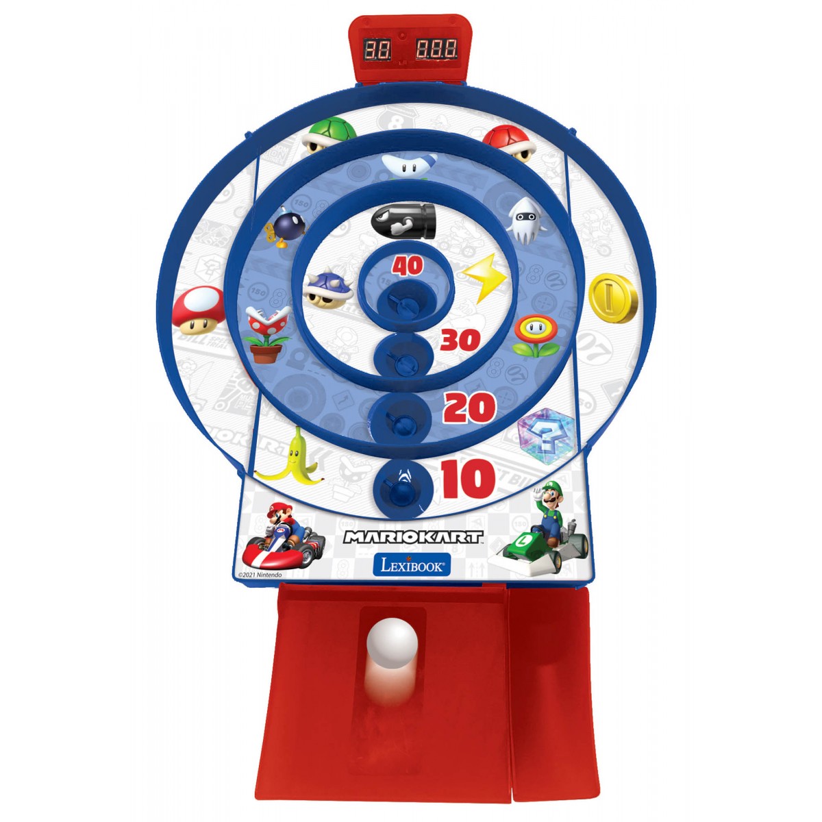 MARIO KART TARGET SHOOT ELECTRONIC GAME WITH LCD SCREEN N 2 BALLS