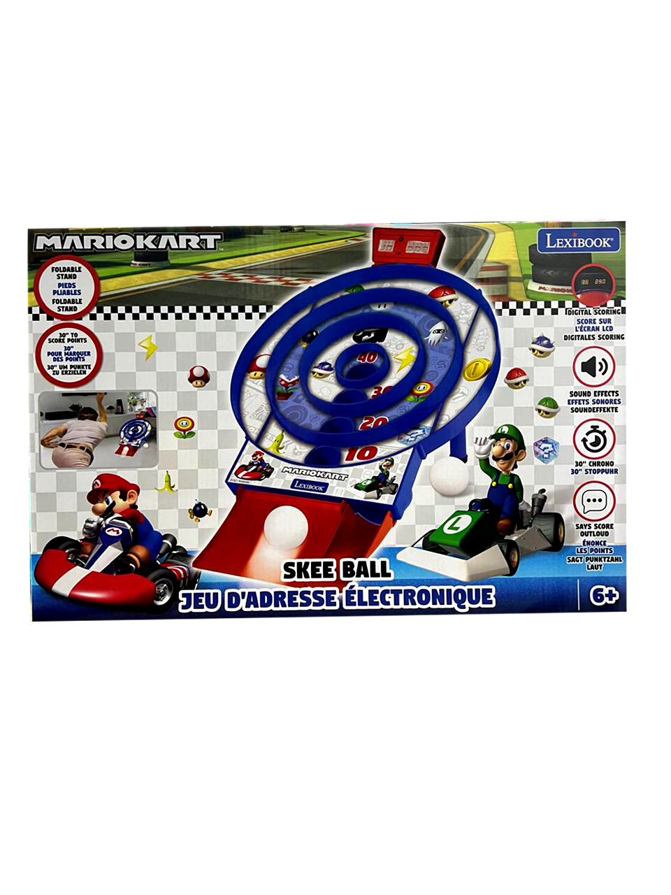 MARIO KART TARGET SHOOT ELECTRONIC GAME WITH LCD SCREEN N 2 BALLS