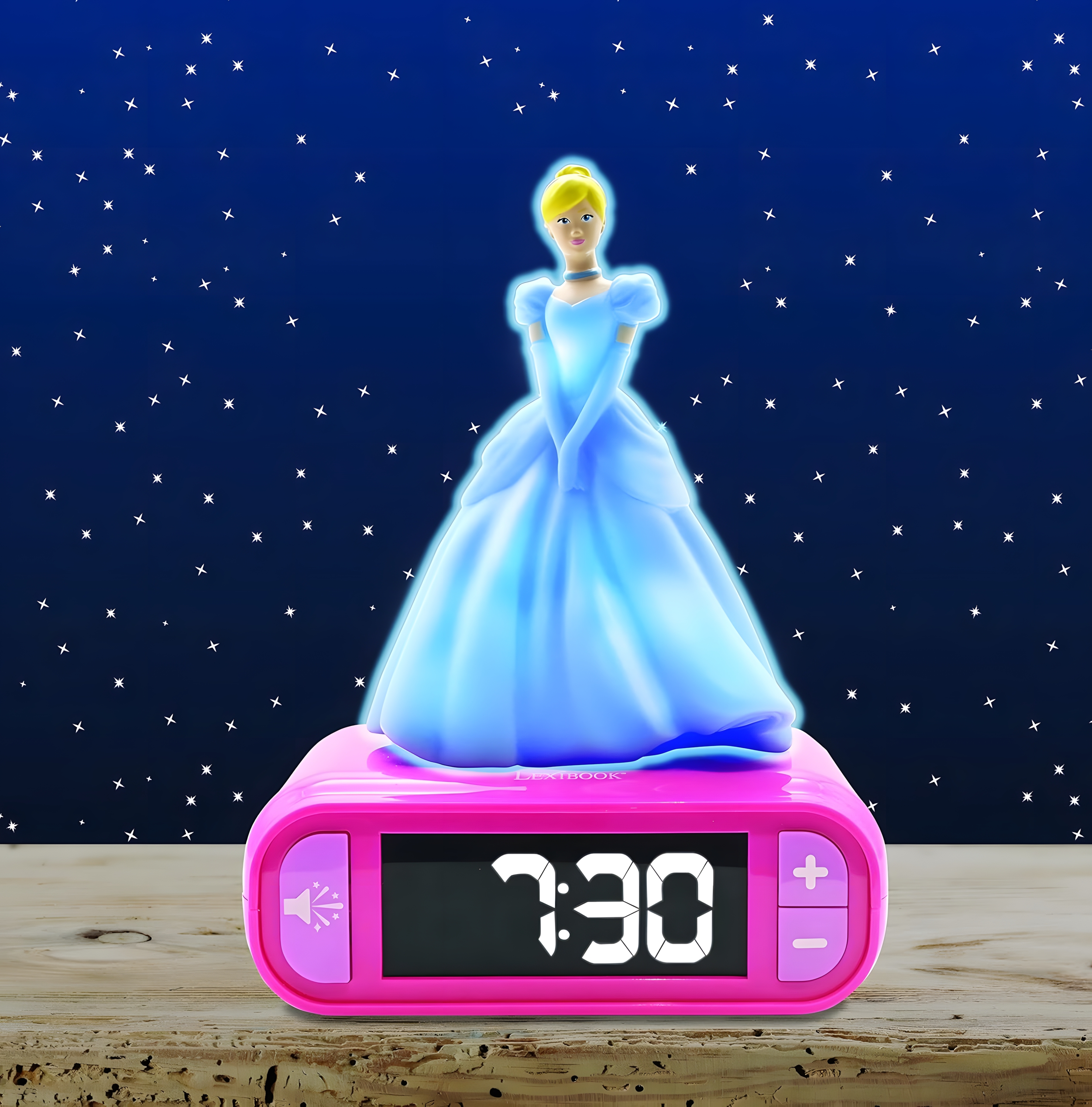 PRINCESSE ALARM CLOCK WITH NIGHT LIGHT 3D DESIGN