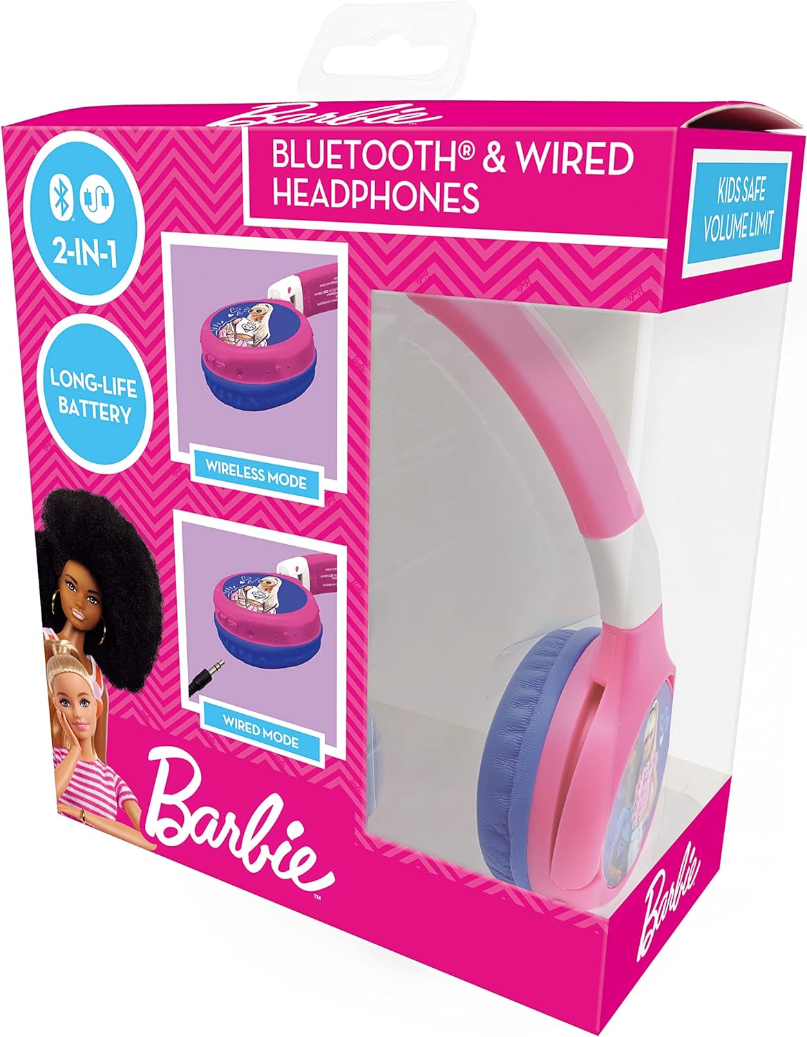 BARBIE 2 IN 1 BLUETOOTH® AND WIRED COMFORT FOLDABLE HEADPHONE BARBIE 2 IN 1 BLUETOOTH® AND WIRED COMFORT FOLDABLE HEADPHONE