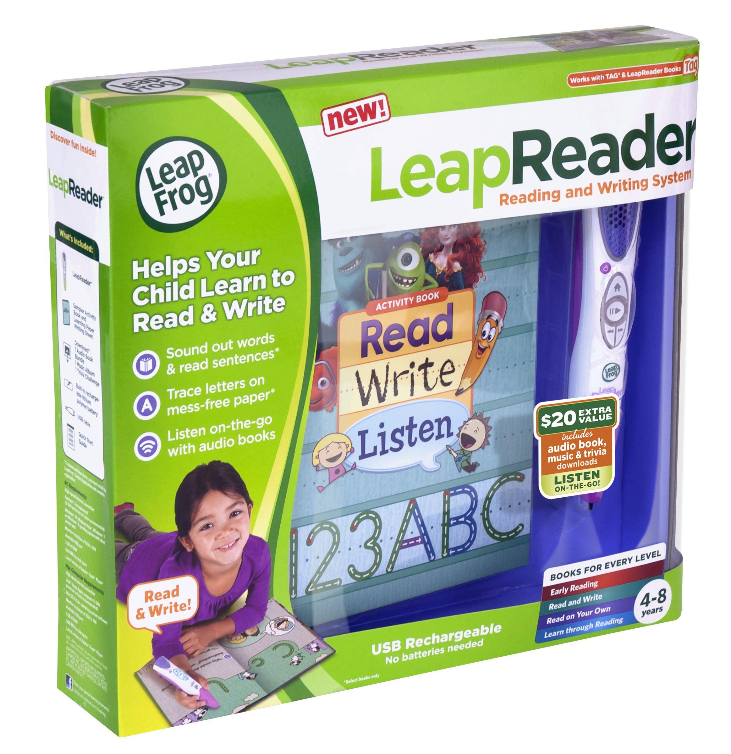 LEAPFROG LEAPREADER READING AND WRITING SYSTEM - PINK