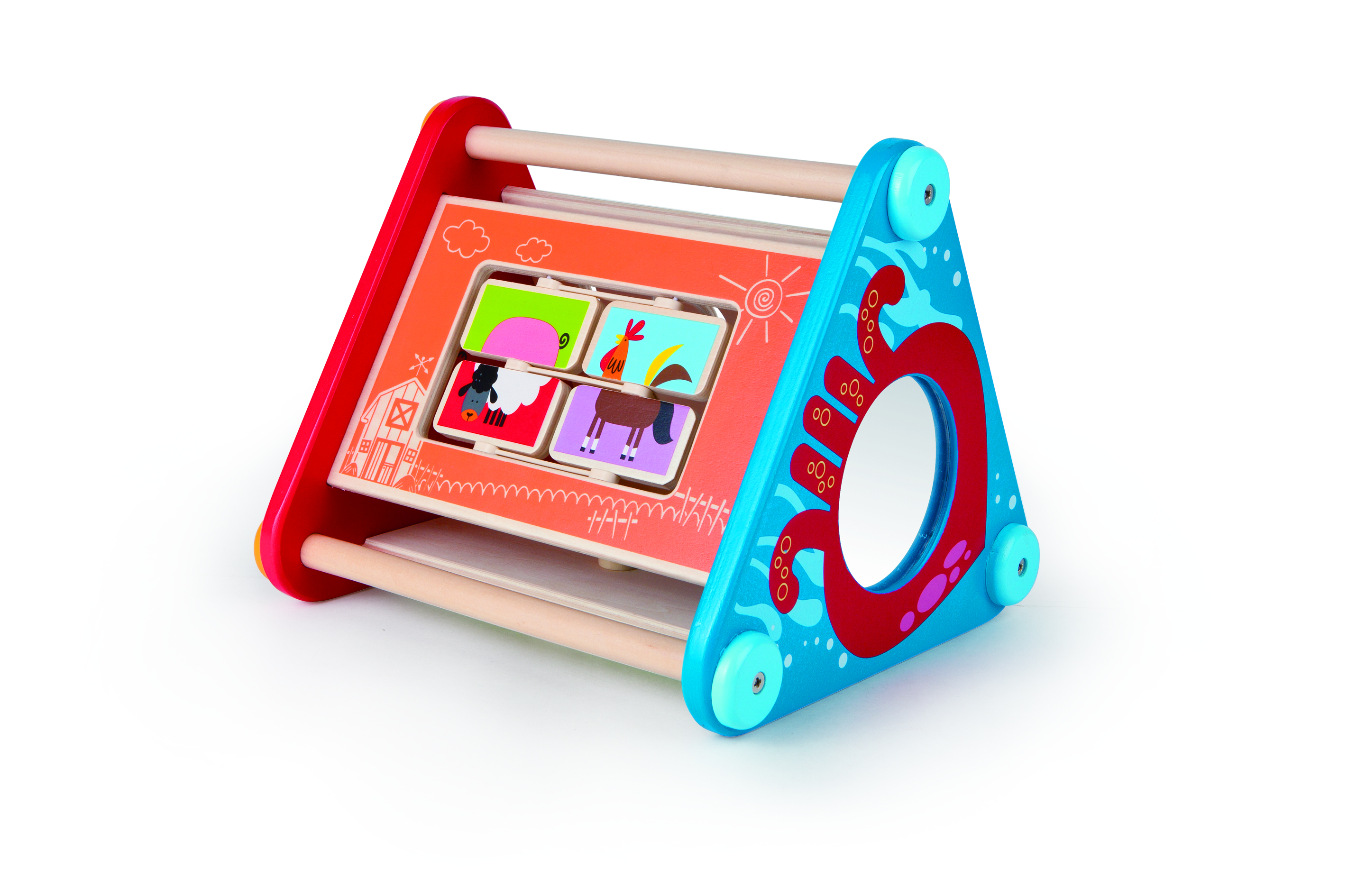 HAPE TAKE-ALONG 5 SIDED WOODEN SENSORY ACTIVITY BOX
