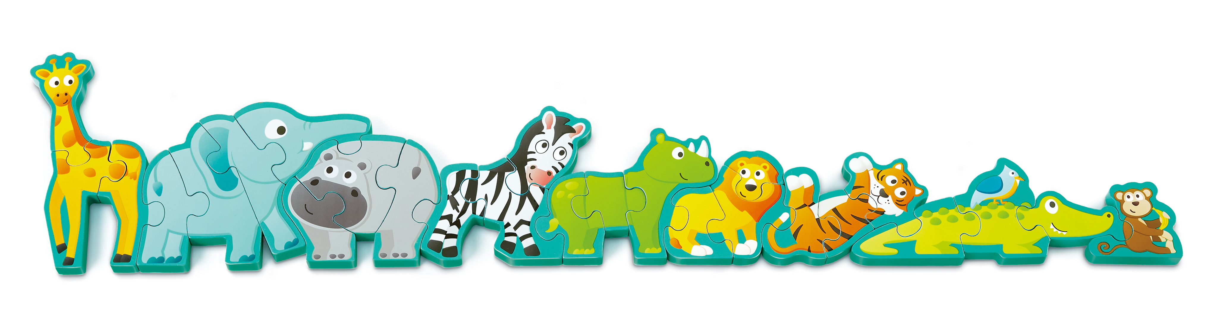 HAPE ALPHABET & ANIMAL PARADE WOODEN PUZZLE, 3Y+ MULTICOLOR