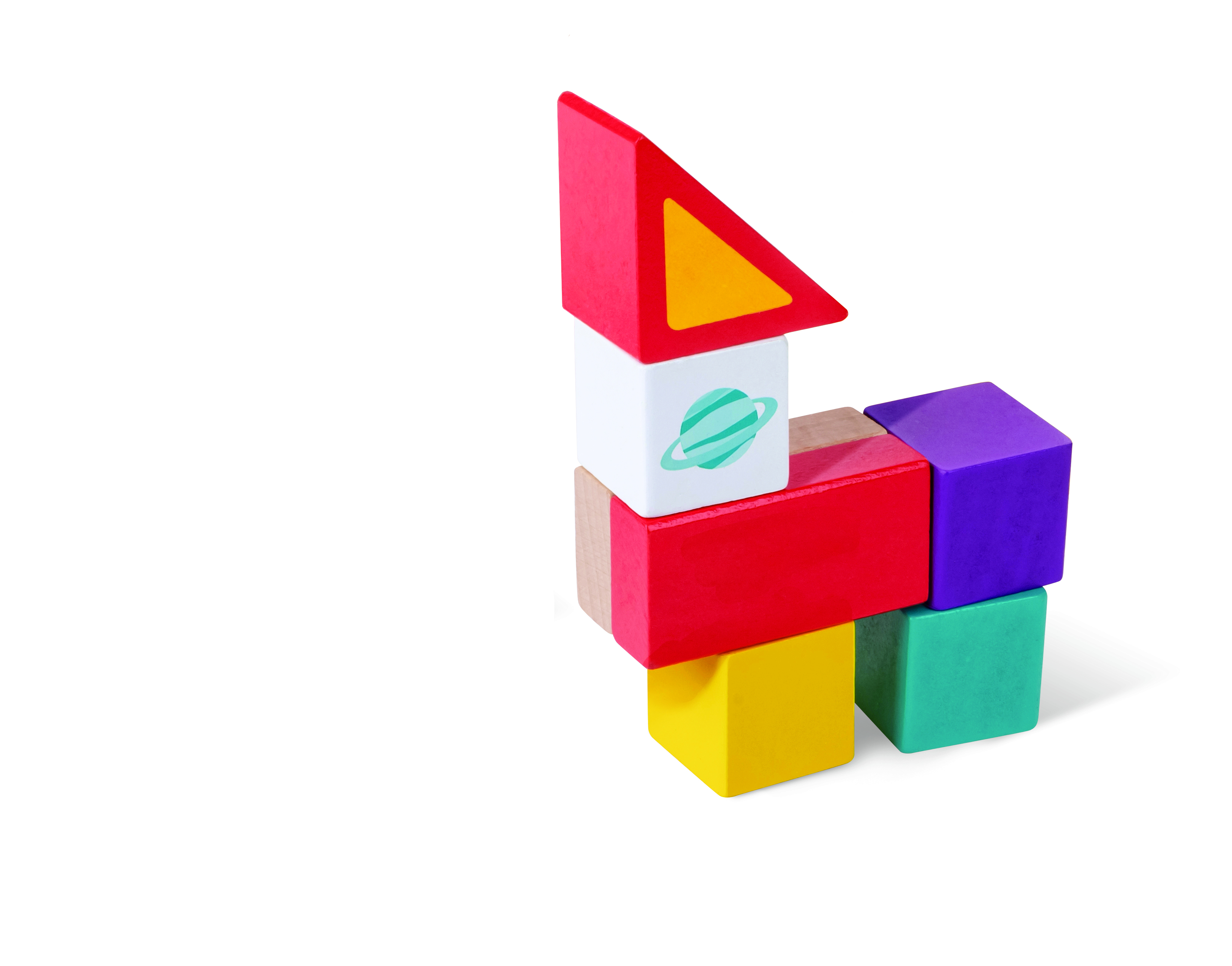 HAPE SPACE MONSTER STACKING BLOCKS, 12M+, MULTICOLOR