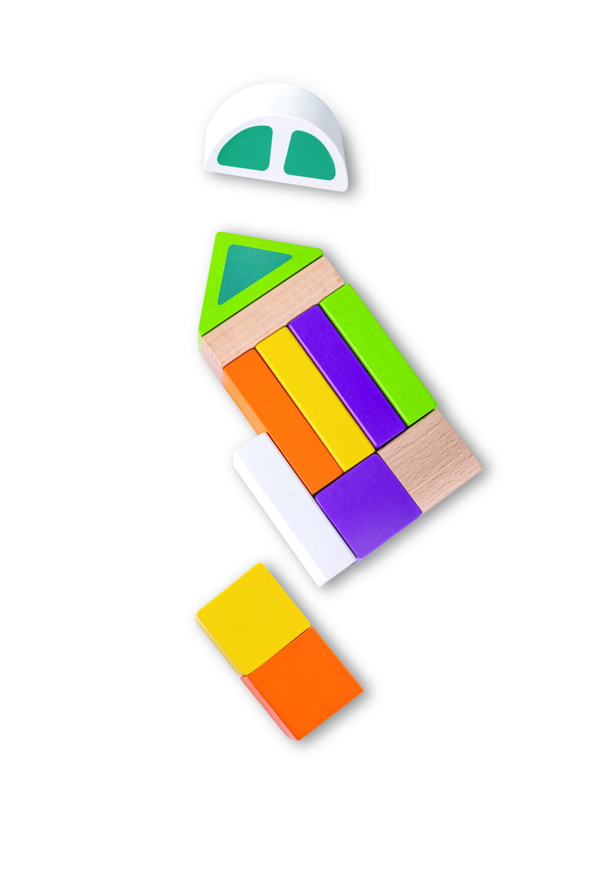 HAPE SPACE MONSTER STACKING BLOCKS, 12M+, MULTICOLOR