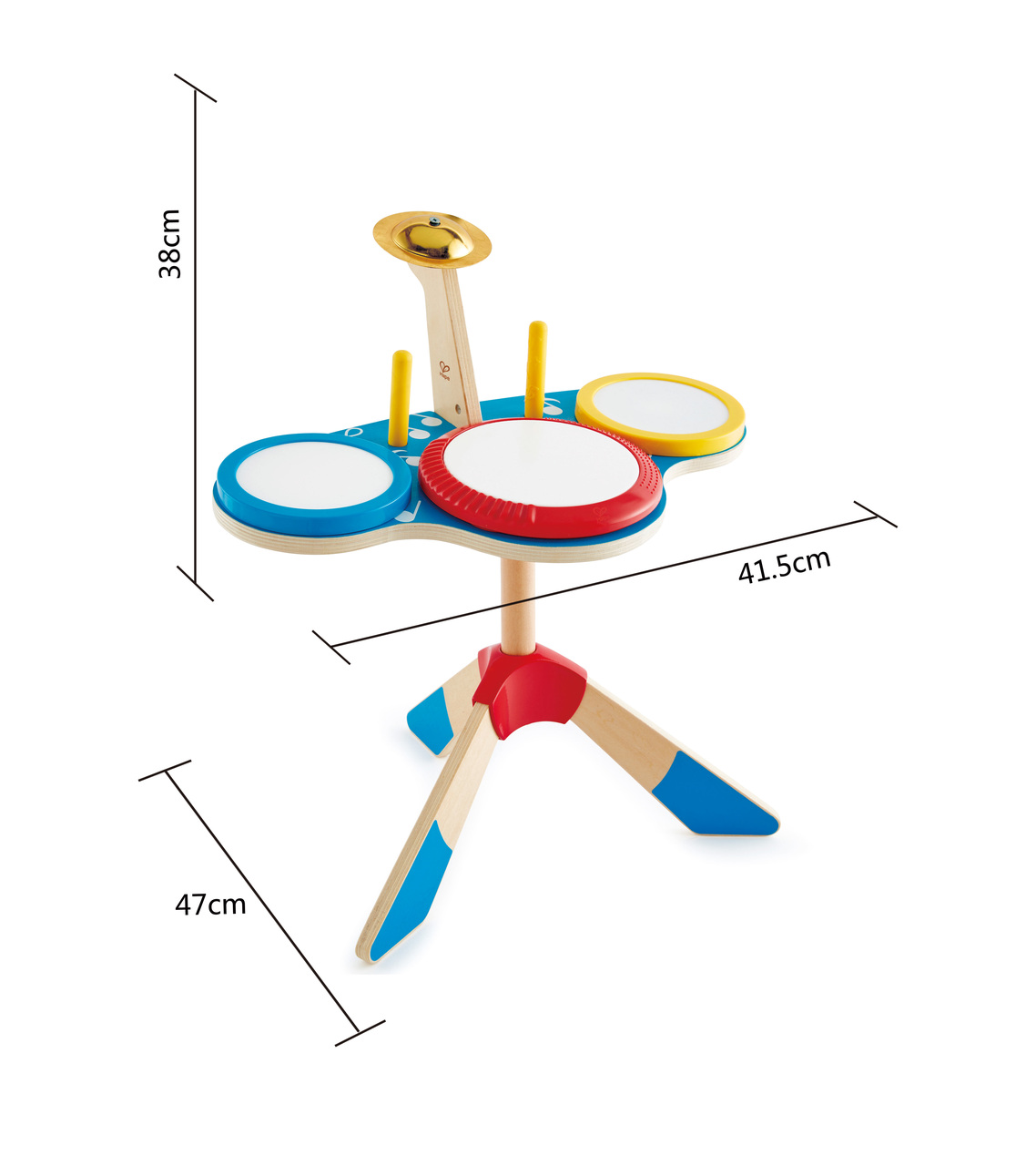 HAPE WOODEN DRUM & CYMBAL MUSICAL SET