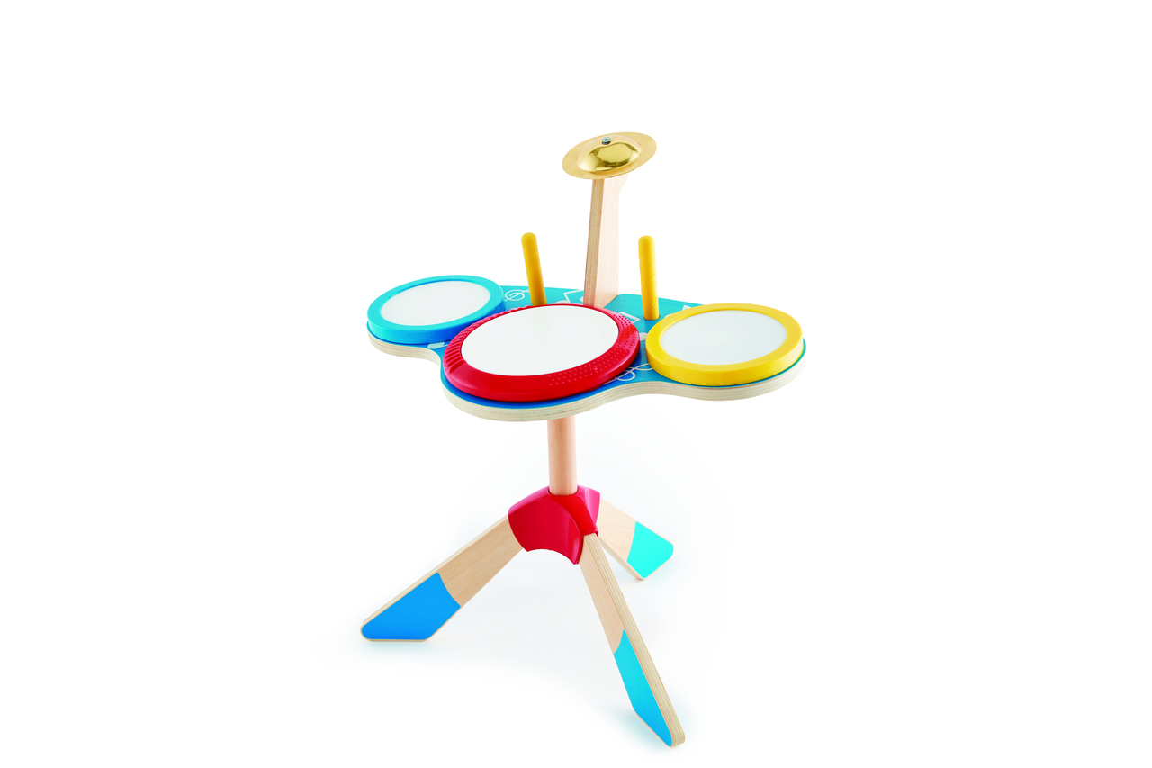 HAPE WOODEN DRUM & CYMBAL MUSICAL SET