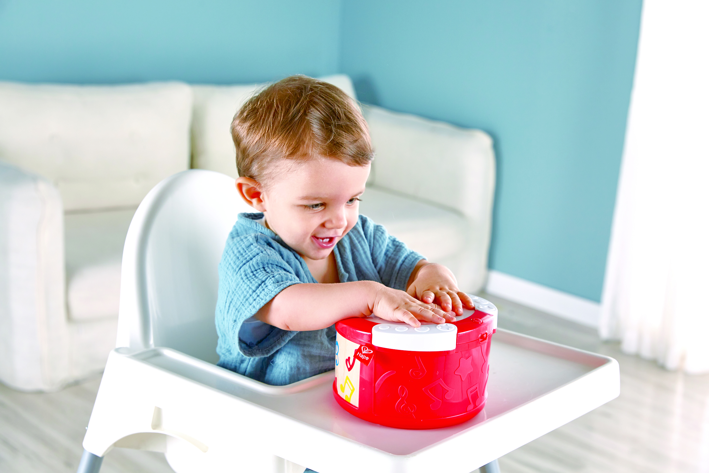 HAPE LEARN WITH LIGHTS MUSICAL INSTRUMENT DRUM SET - 3PCS