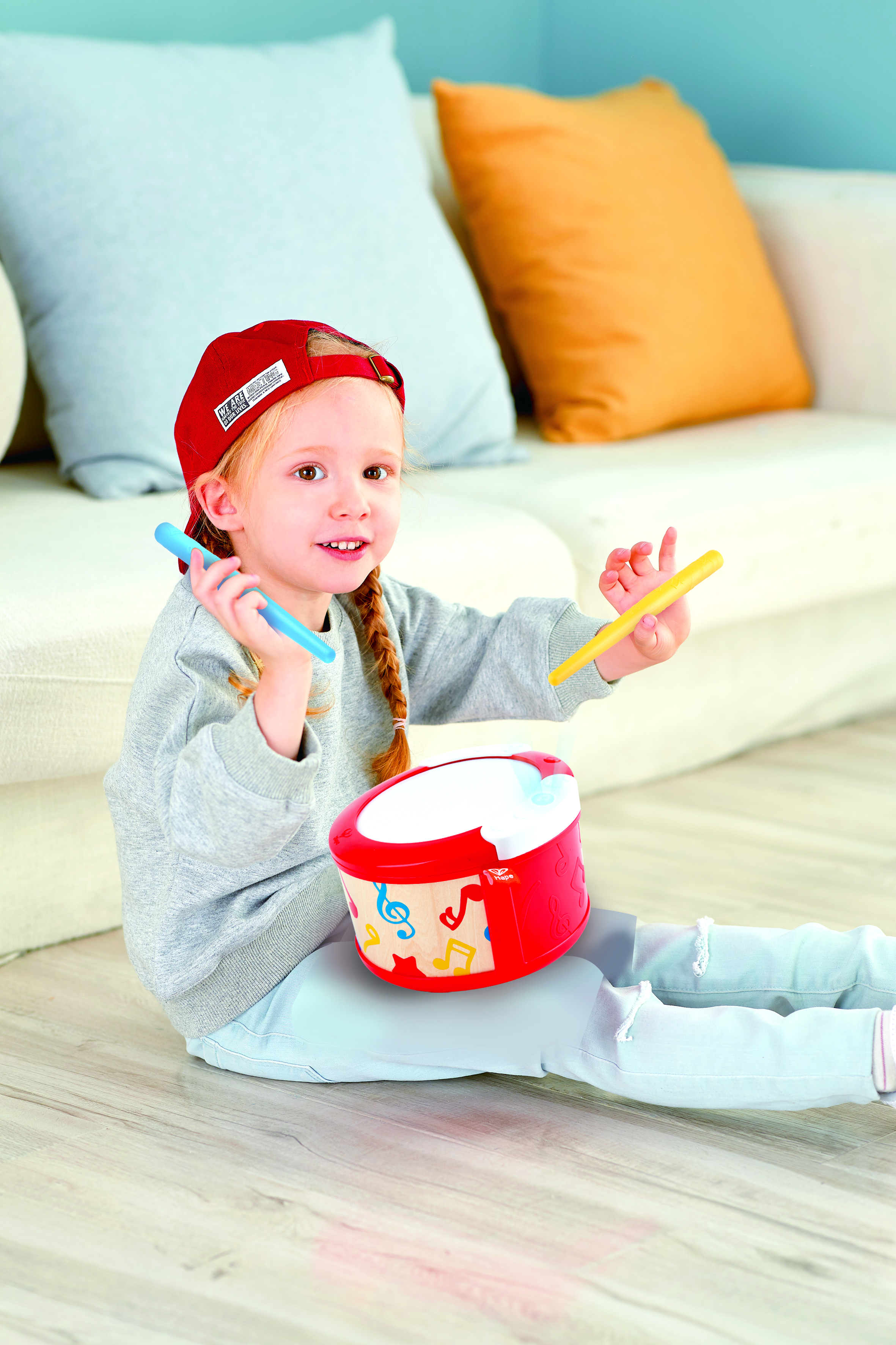 HAPE LEARN WITH LIGHTS MUSICAL INSTRUMENT DRUM SET - 3PCS