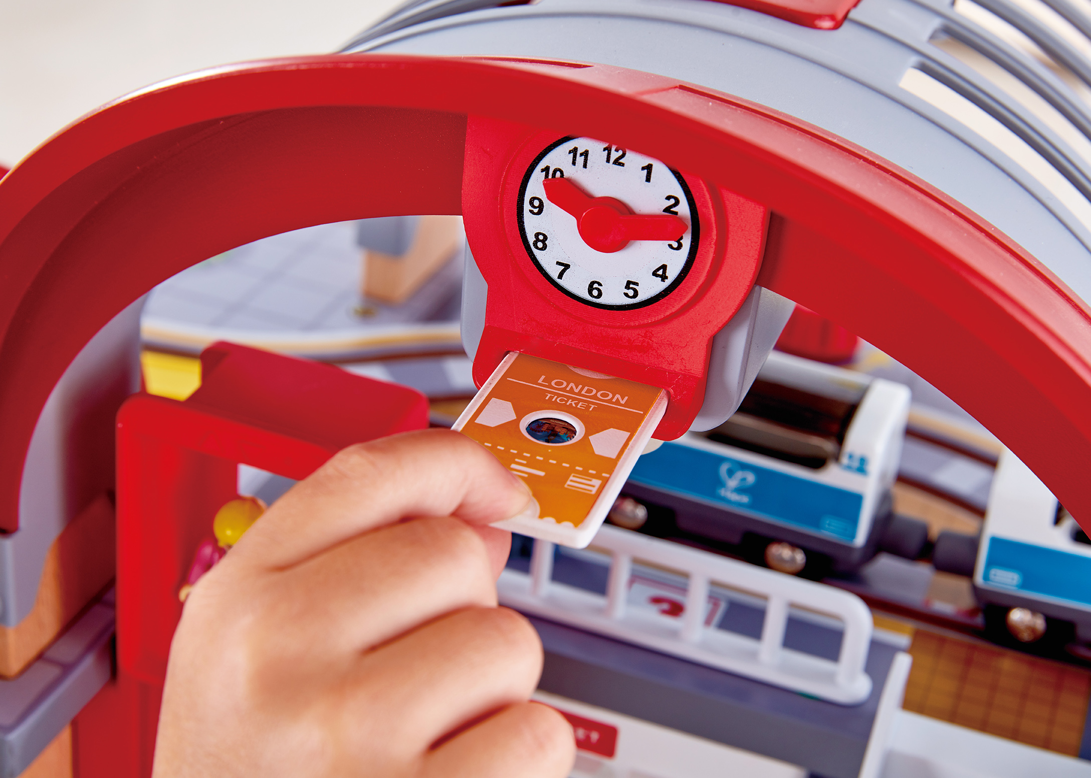 HAPE GRAND CITY STATION WOODEN RAILWAY SET
