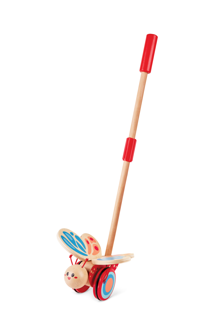 HAPE WOODEN BUTTERFLY PUSH AND PULL TOY