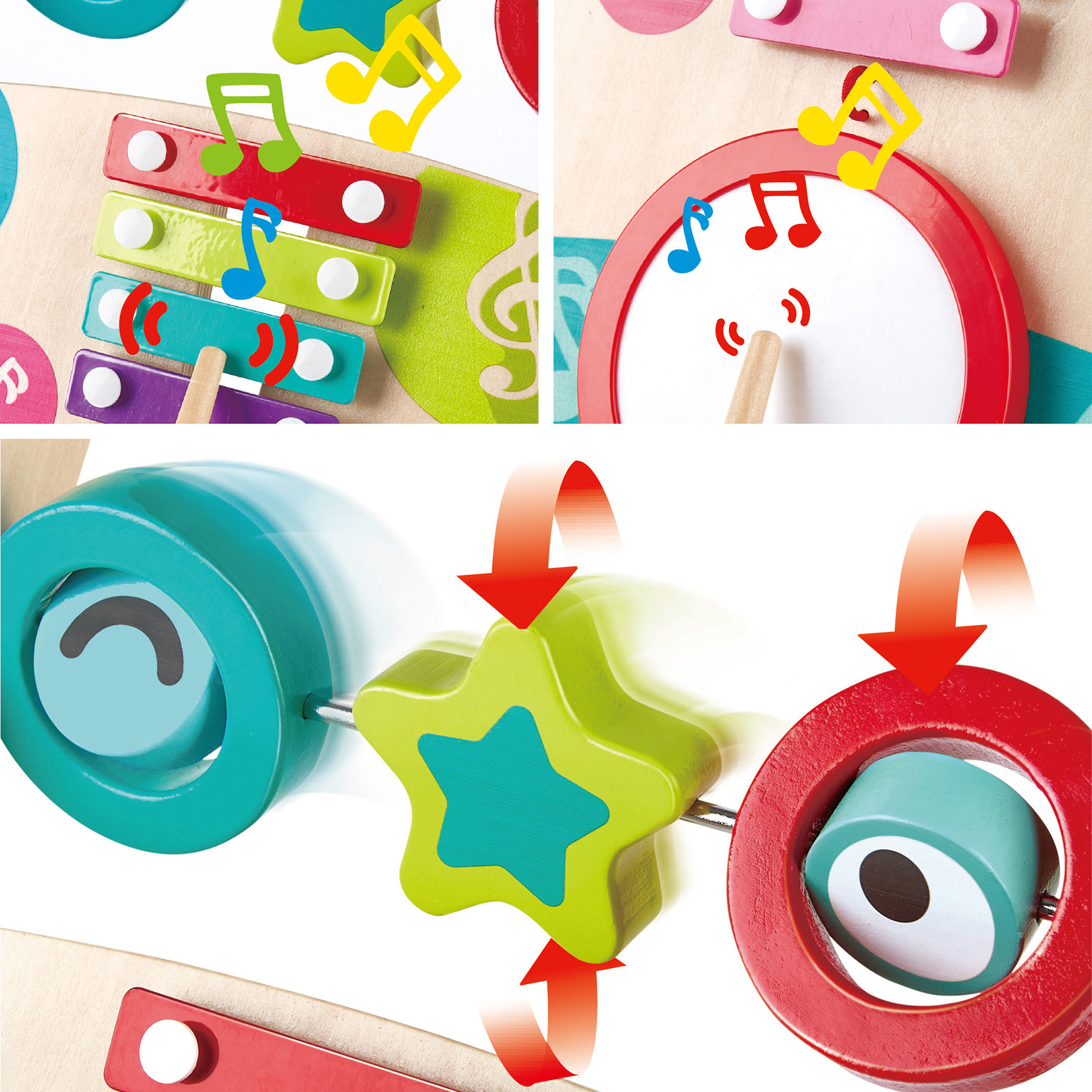 HAPE WOODEN FIRST MUSICAL WALKER