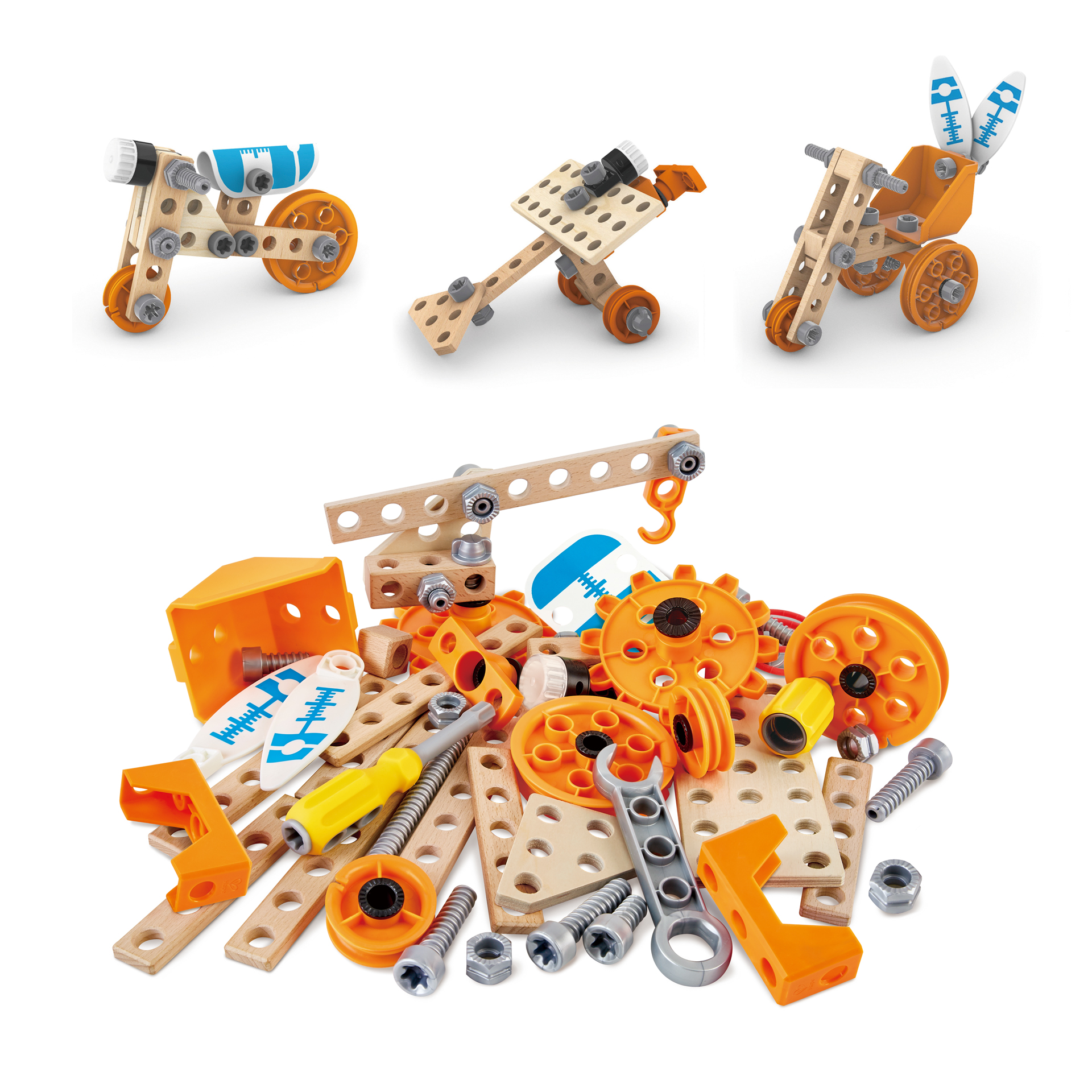 HAPE JUNIOR INVENTOR DELUXE EXPERIMENT CONSTRUCTION KIT 57PCS