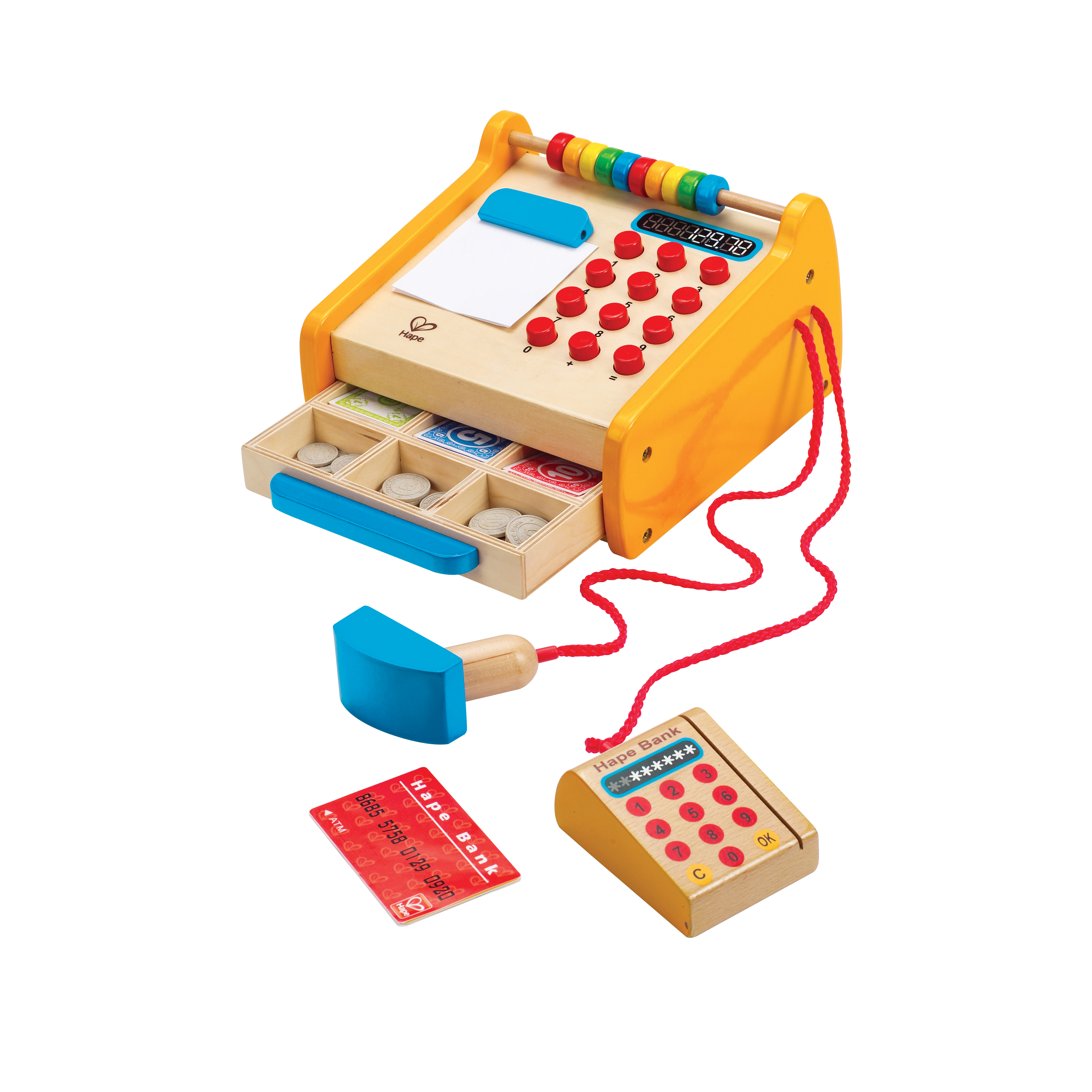 HAPE WOODEN CHECKOUT CASHIER REGISTER KITCHEN PLAYSET