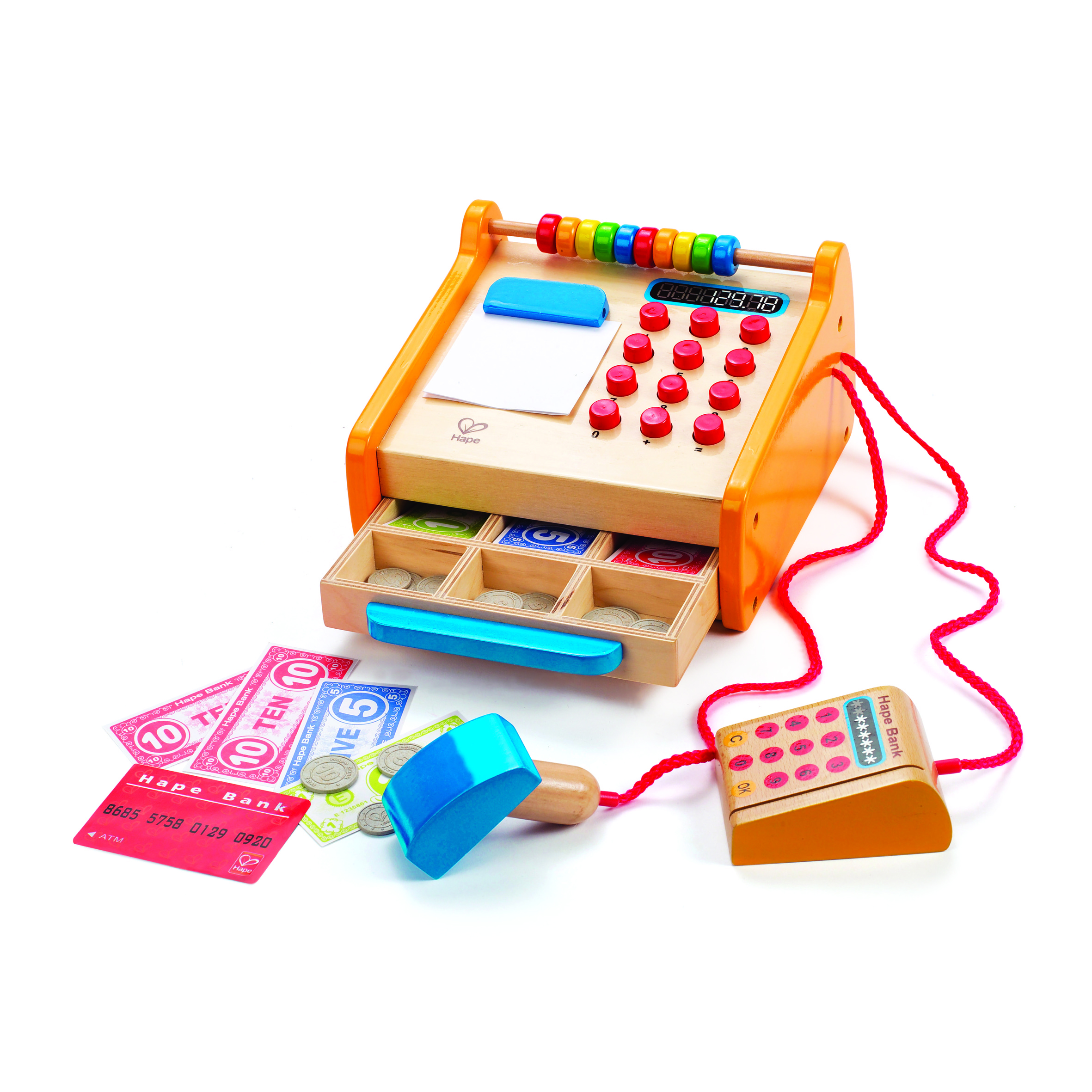 HAPE WOODEN CHECKOUT CASHIER REGISTER KITCHEN PLAYSET