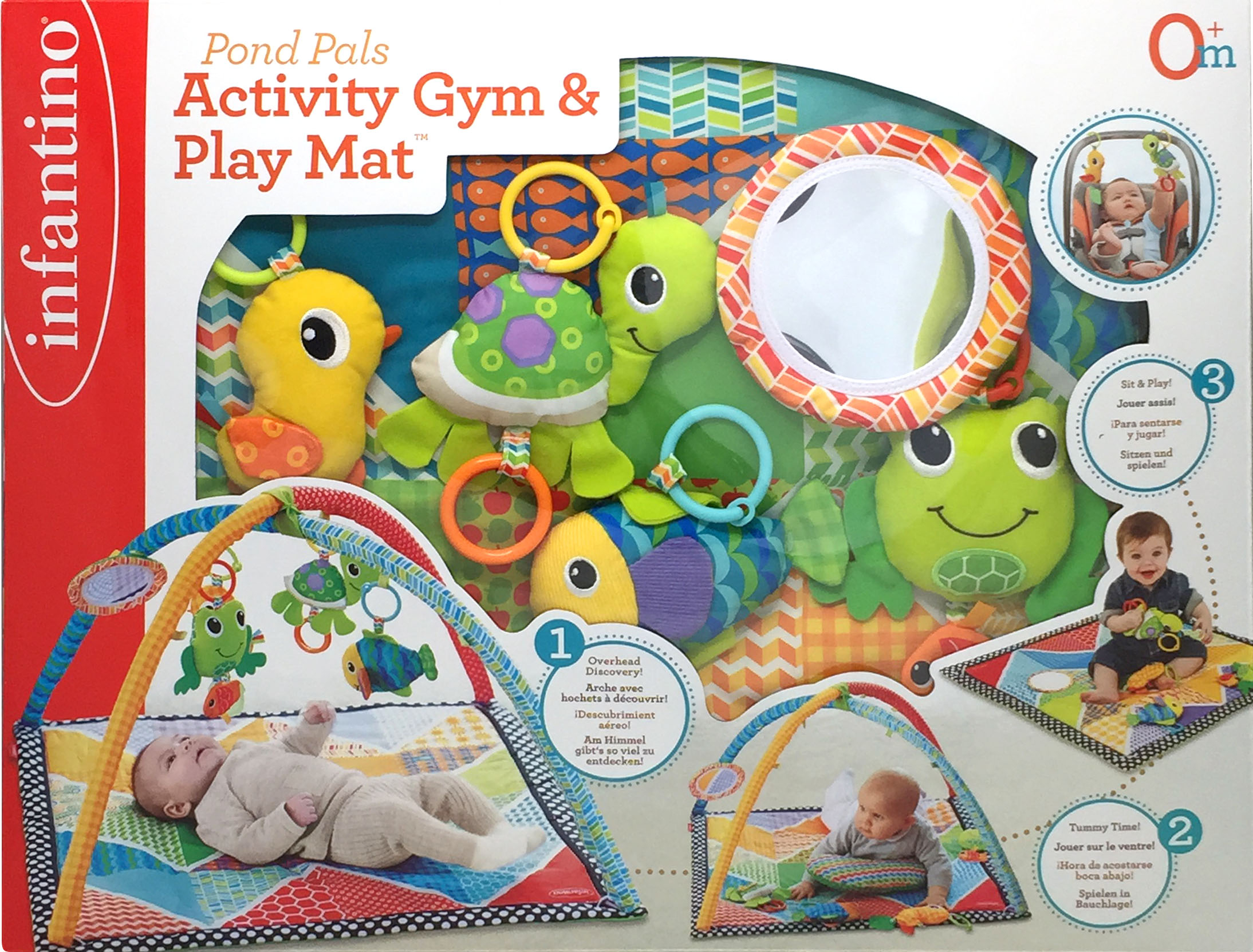 INFANTINO  SAFARI ACTIVITY GYM/PLAYGYM AND PLAY MAT FOR BABY SUITABLE FROM 0 MONTHS -MULTICOLOR