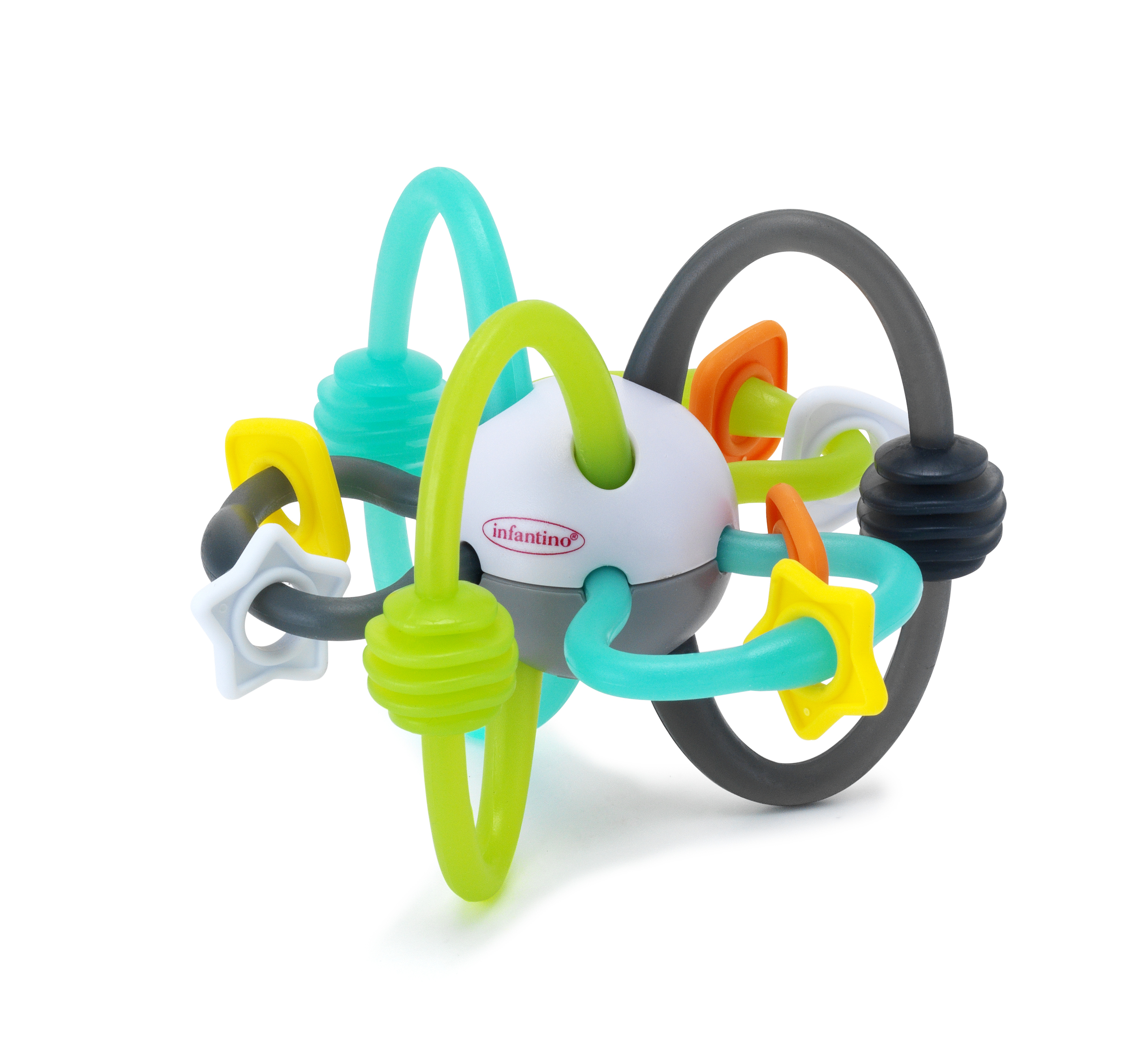 INFANTINO SHAKE & TEETHE FLEXIBLE RATTLE BALL