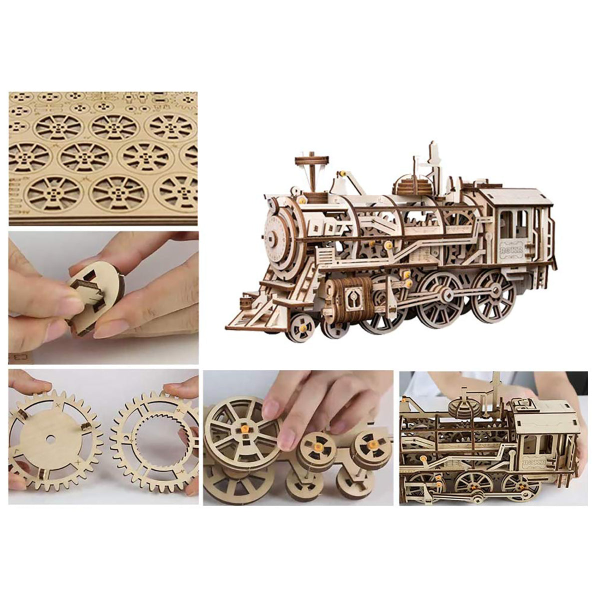 Robotime Locomotive Train 3D Wooden Puzzle LK701