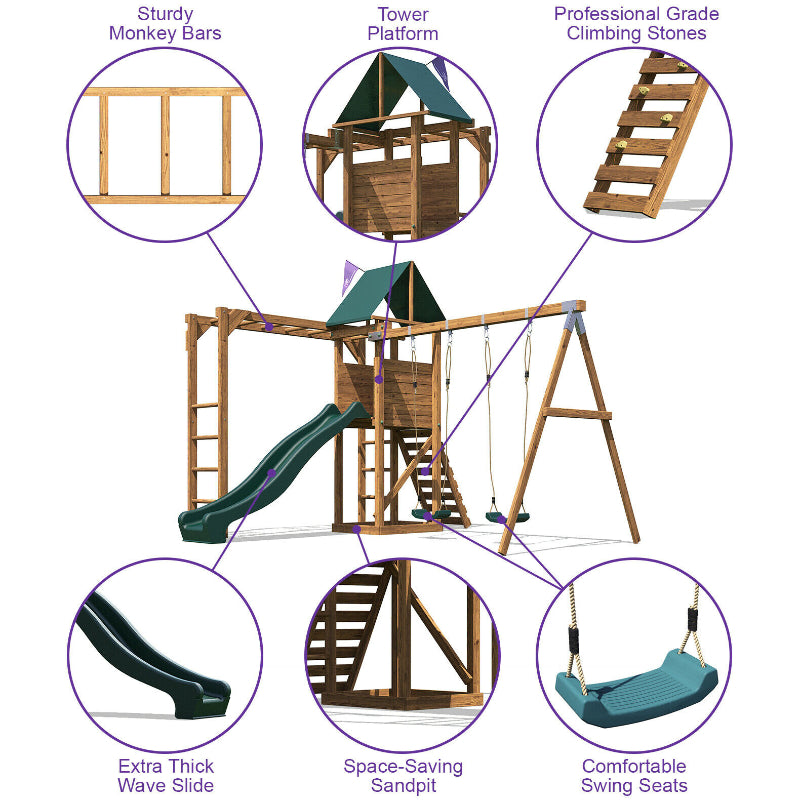 Plum Lookout Tower with Swings & Monkey Bars Best Price in Doha, Qatar Buy at