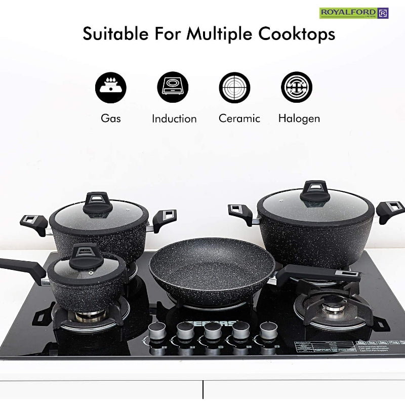 Royalford Chef Art Alum.Cookware Set RF9557
