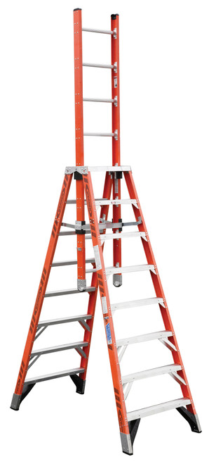 Werner E7400 Series // Fiberglass Extension Trestle Ladders / 300 lb. Rating