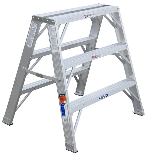 Werner TW370-30 Series Aluminum Twin-Sided Step Stand // 300 lb Rated