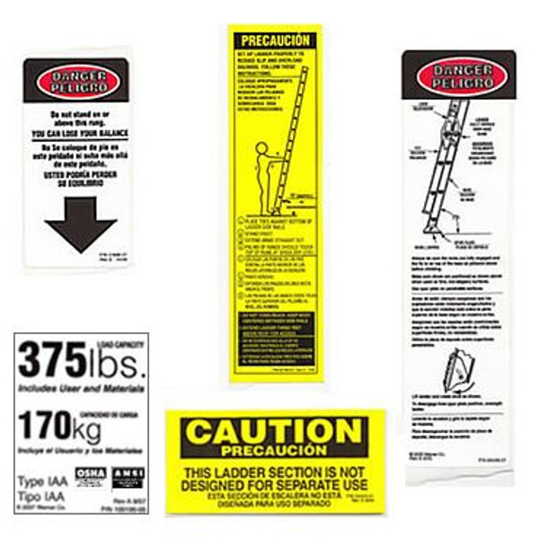 375 lb. Manhole Ladder Safety Labels