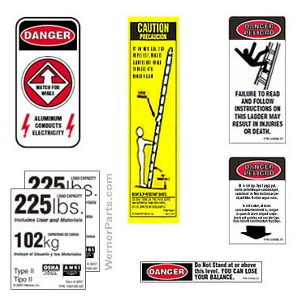 225 lb. Multiladder Safety Labels