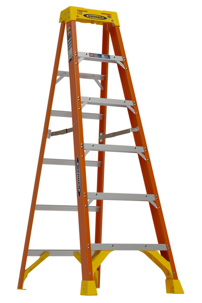 NXT1A06 6 ft Fiberglass Single Sided Stepladder / Type 1A - 300 lb. Duty Rating / Werner