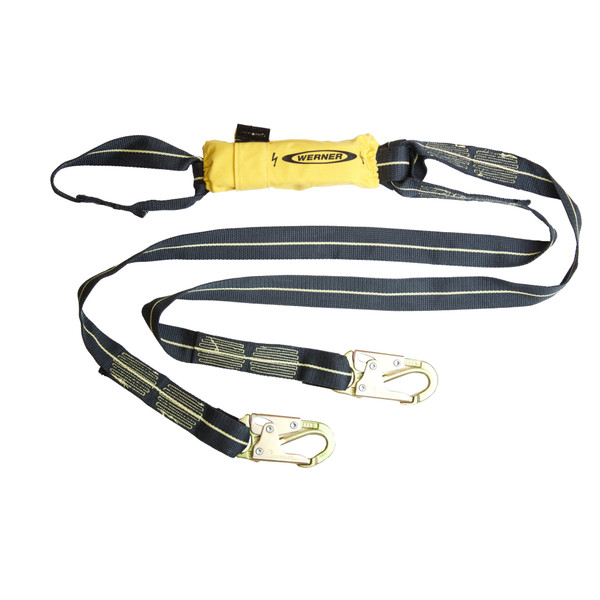 C913100 SoftCoil Arc Flash Twinleg Lanyard (Loop, Snaphooks) - 6' by Werner