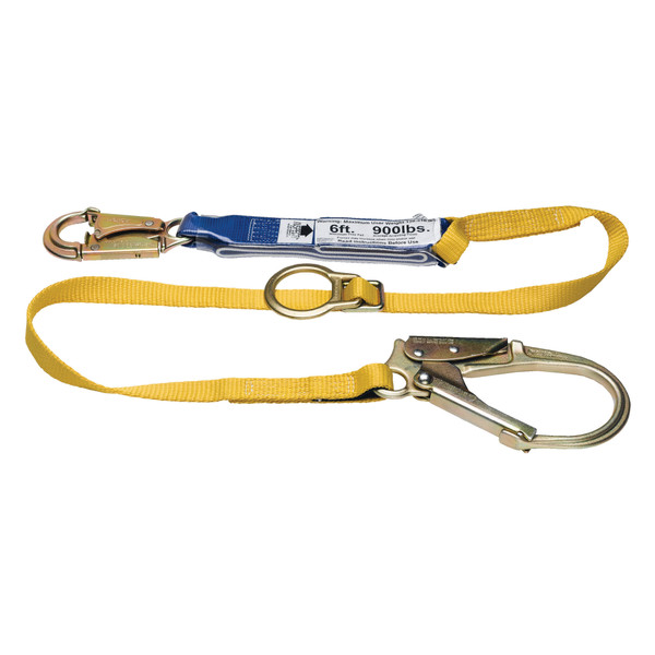 C311201 DeCoil Lanyard (1" Web, 3/4" Snaphook & Rebar Hook) - 6 Ft with Tieback by Werner