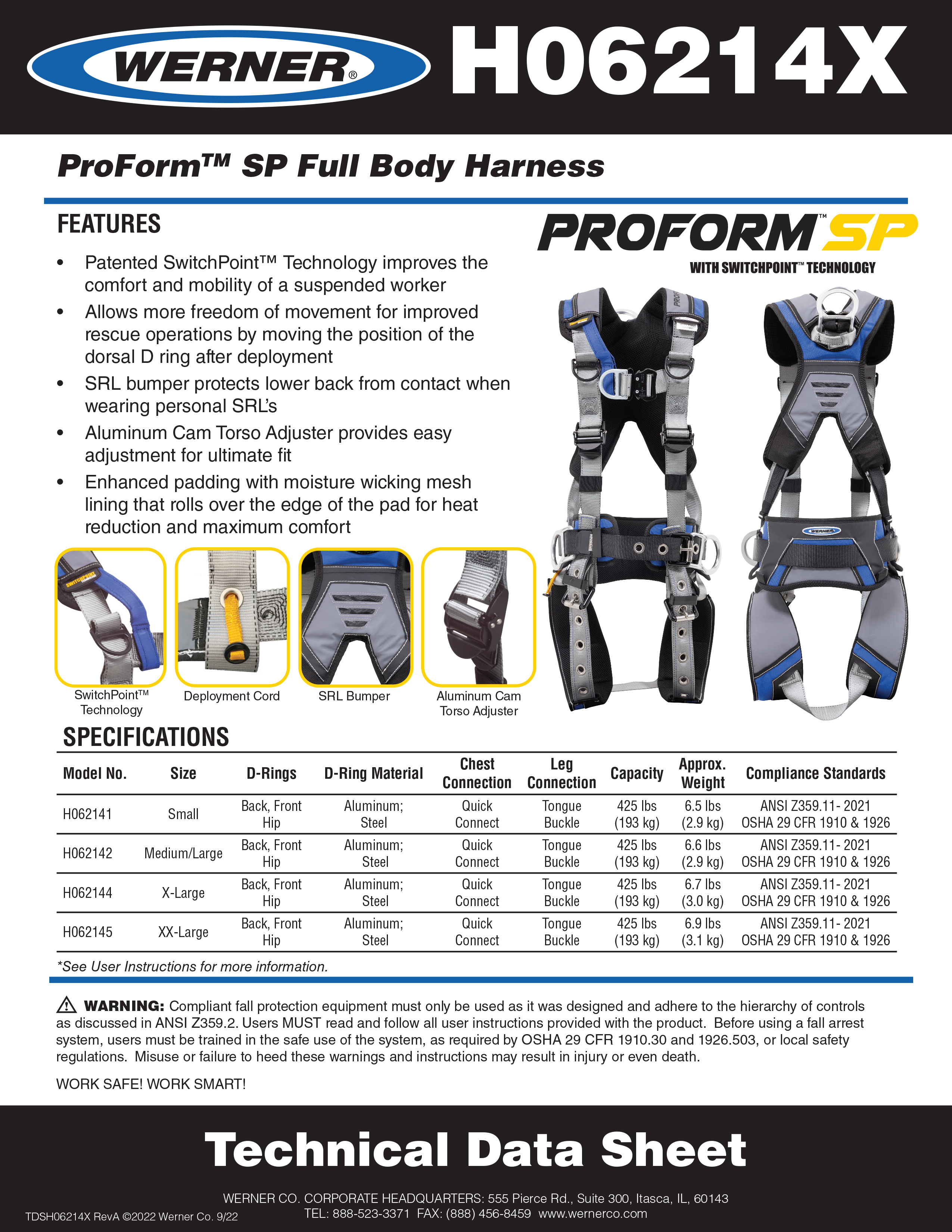 Werner PROFORM™ SWITCHPOINT™ H06214X Series Climbing