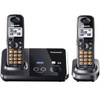 KX-TG9322T - Panasonic KX-TG9322T Cordless Phone 1.90 GHz DECT 6.0 Metallic Black 2 x Phone Line 1 x Handset Caller ID Speakerphone Backlight (Refurbishe