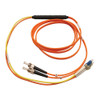 Tripp Lite N422-01M 1m 2x LC 2x ST Orange/Yellow, Black, Blue, Grey fiber optic cable