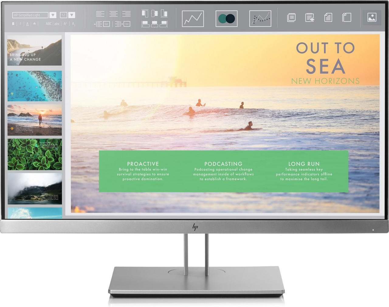 HP EliteDisplay E233 23" Full HD IPS Black, Silver computer monitor