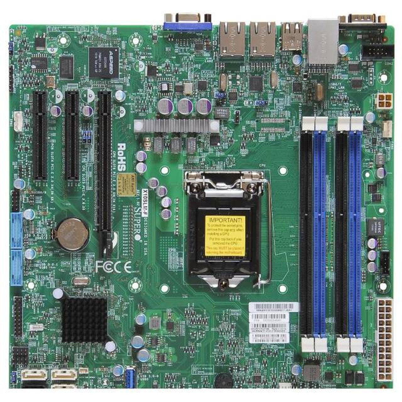 Supermicro X10SLM-F-B LGA1150/ Intel C224 PCH/ DDR3/ SATA3&USB3.0/ V&2GbE/ MicroATX Server Motherboard