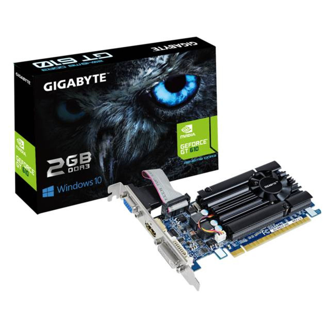 GIGABYTE NVIDIA GeForce GT 610 2GB DDR3 VGA/DVI/HDMI Low Profile  PCI-Express Video Card