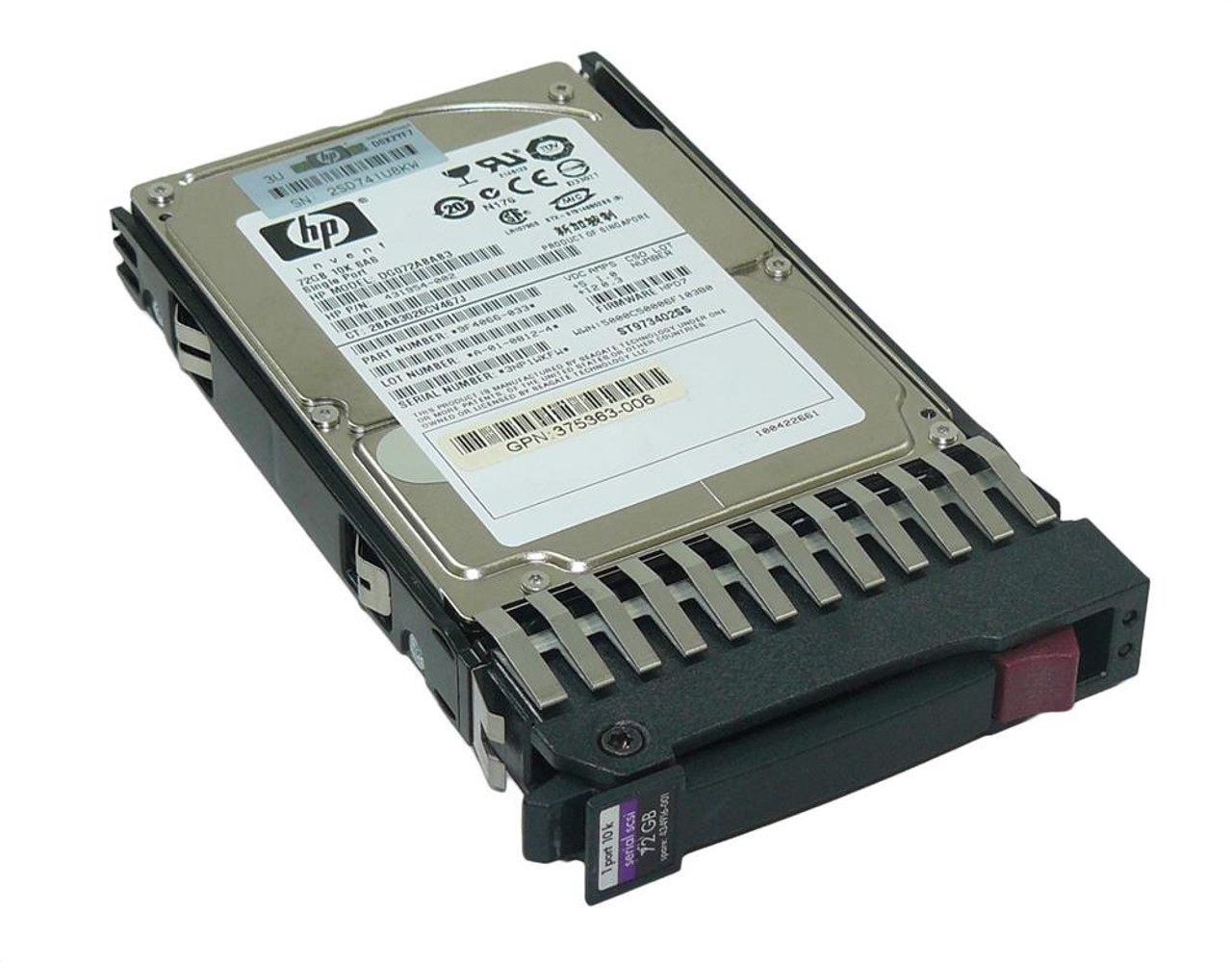 434916-001-CS2 - HP 73GB 10000RPM SAS 3GB/s Hot-Pluggable Single Port 2.5-inch Hard Drive