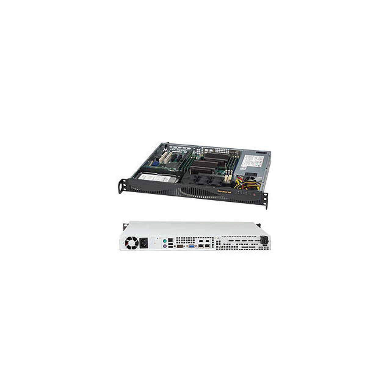 Supermicro SuperChassis CSE-512F-600LB 600W Mini 1U Rackmount Server Chassis (Black)