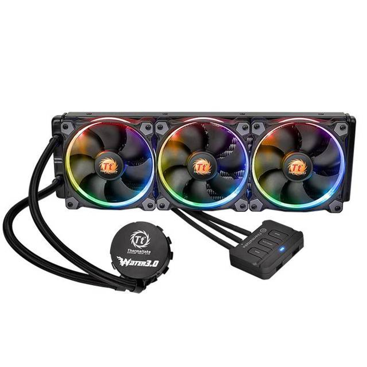 Thermaltake Water 3.0 Riing RGB 360 3x 120mm CPU Liquid Cooler for Intel LGA2011-v3/2011/1366/1156/1155/1151/1150 & AMD Socket FM2/FM1/AM3+/AM3/AM2+/AM2